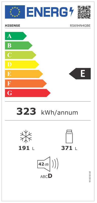 Hisense Ντουλάπα 556lt Total NoFrost Μαύρο RS694N4GBE - Image 5