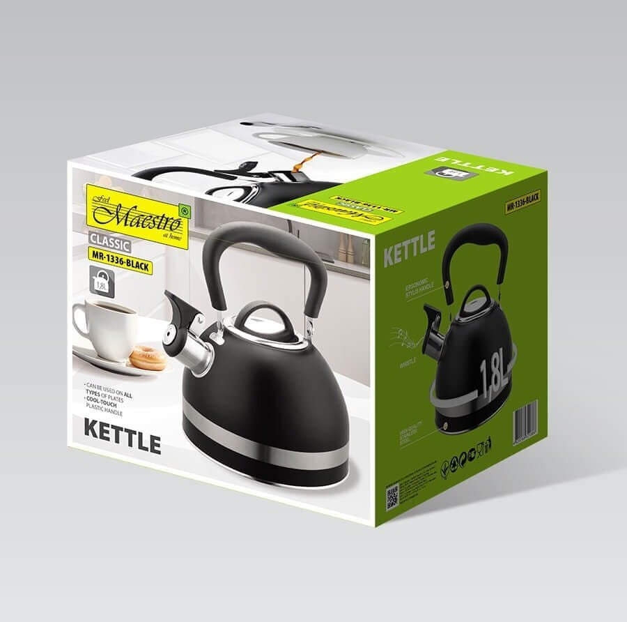 Maestro Τσαγιέρα Ανοξείδωτη Μαύρη 1800ml - Image 5