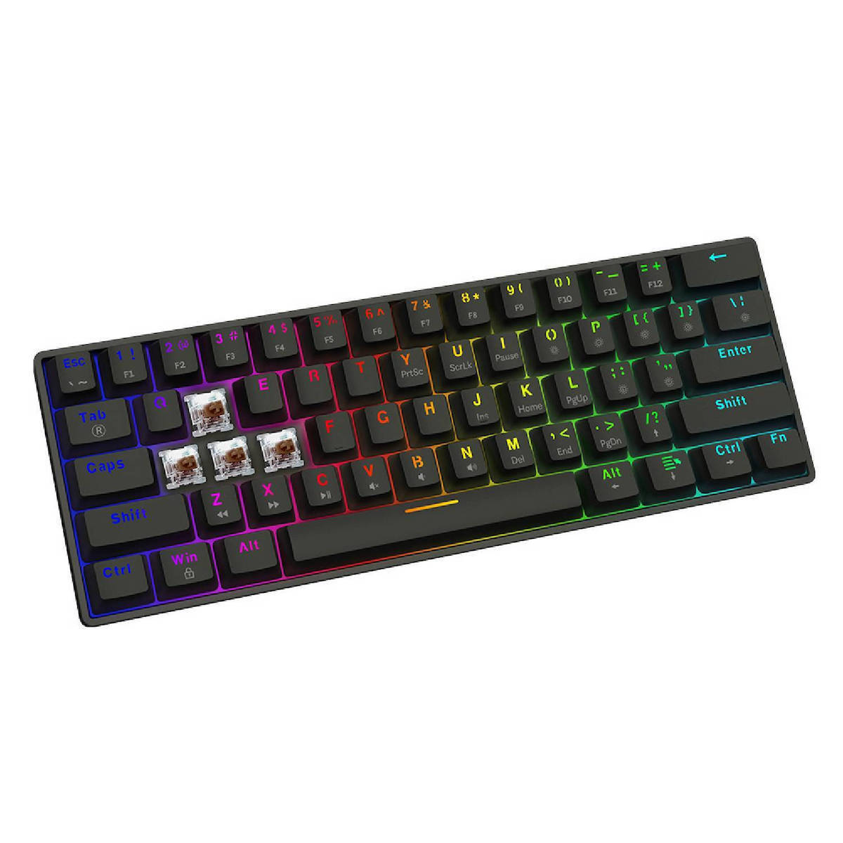 Savio Blackout X2 Gaming Μηχανικό Πληκτρολόγιο 60% με Outemu Brown διακόπτες και RGB φωτισμό (Αγγλικό US) - Image 2