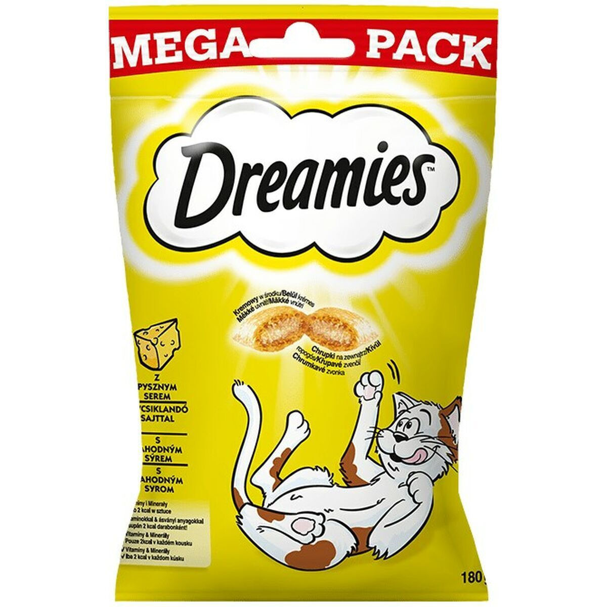 Catisfactions Dreamies Λιχουδιές Σνακ με Τυρί Σνακ με Τυρί για Ενήλικες Γάτες 180gr