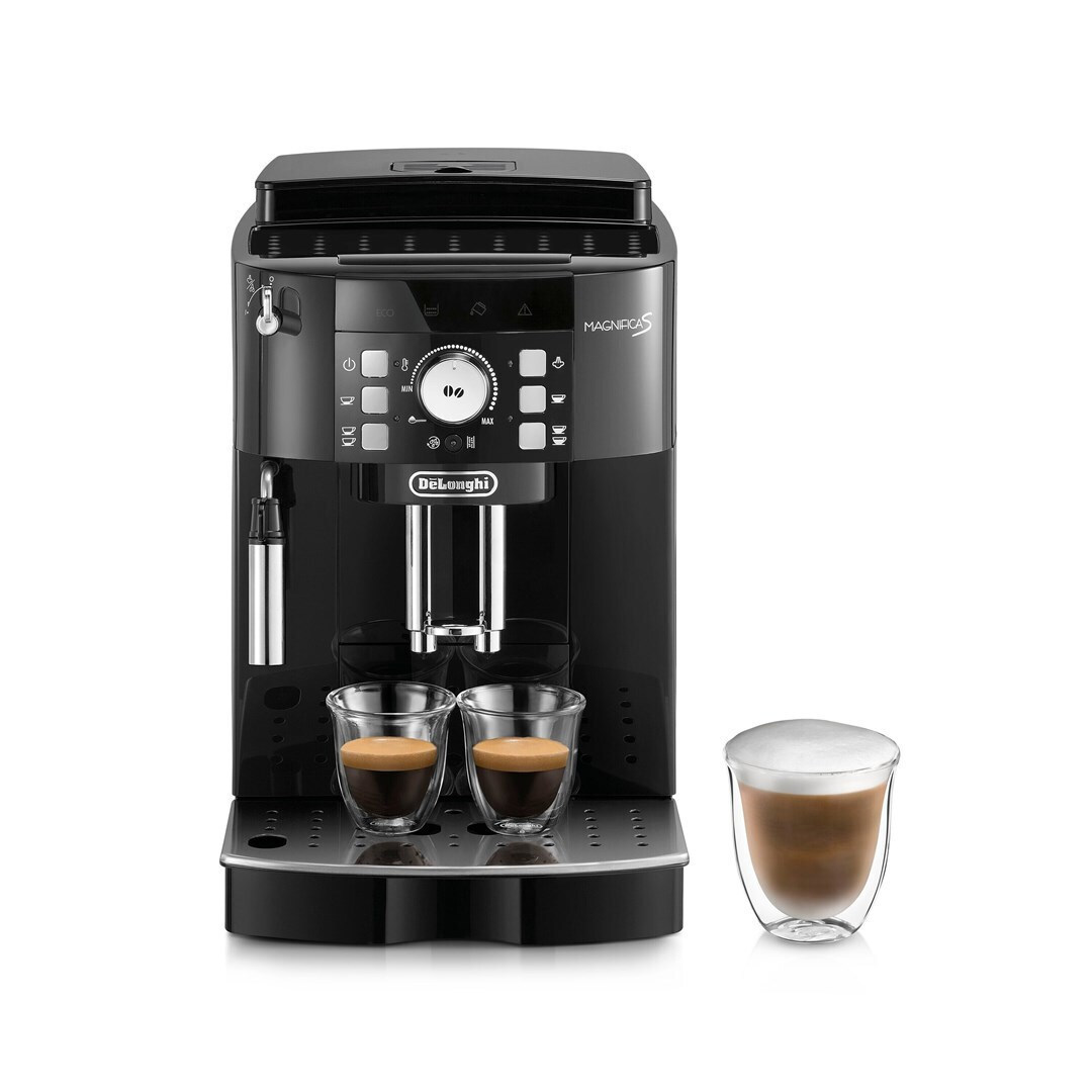 De'Longhi Magnifica S Αυτόματη Μηχανή Espresso 1450W Πίεσης 15bar για Cappuccino με Μύλο Άλεσης Μαύρη