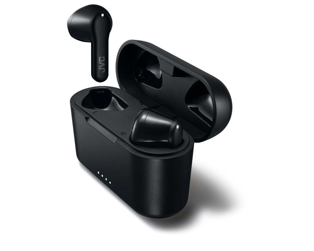 JVC HA-A3T Earbud Bluetooth Handsfree Ακουστικά με Αντοχή στον Ιδρώτα και Θήκη Φόρτισης Μαύρα