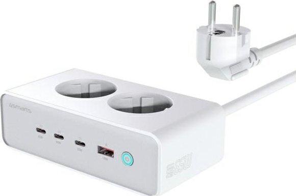 4Smarts Smart Πολύπριζο με 1 USB-A, USB-C και Διακόπτη
