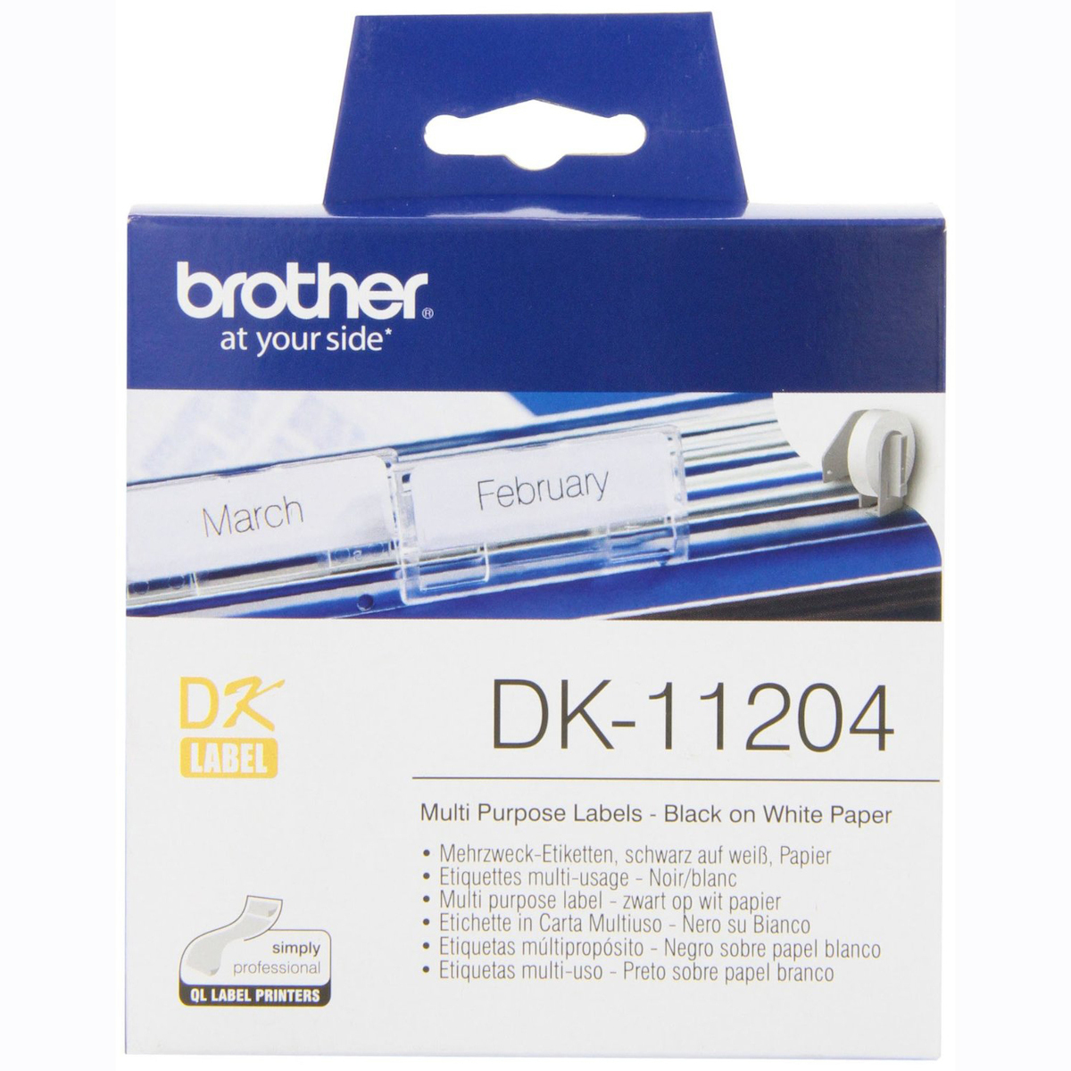 Brother DK11204 Αυτοκόλλητες Ετικέτες σε Ρολό για Εκτυπωτή Ετικετών 17x54mm - Image 2