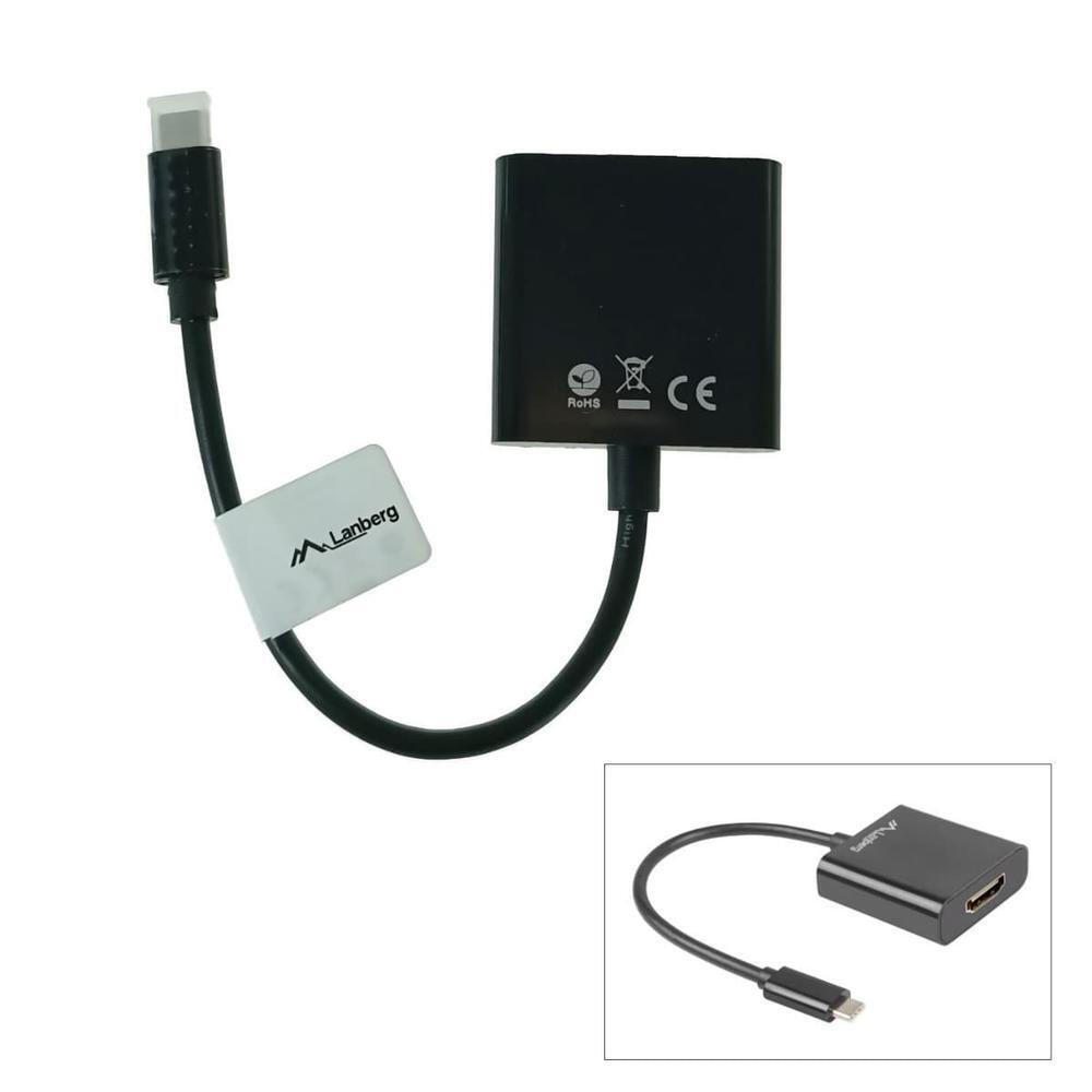 Lanberg USB-C male σε HDMI female 1τμχ (AD-UC-HD-01) - Image 4