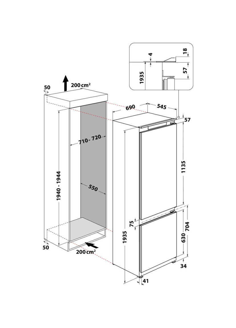 Indesit Ψυγειοκαταψύκτης 400lt IND 401 - Image 2