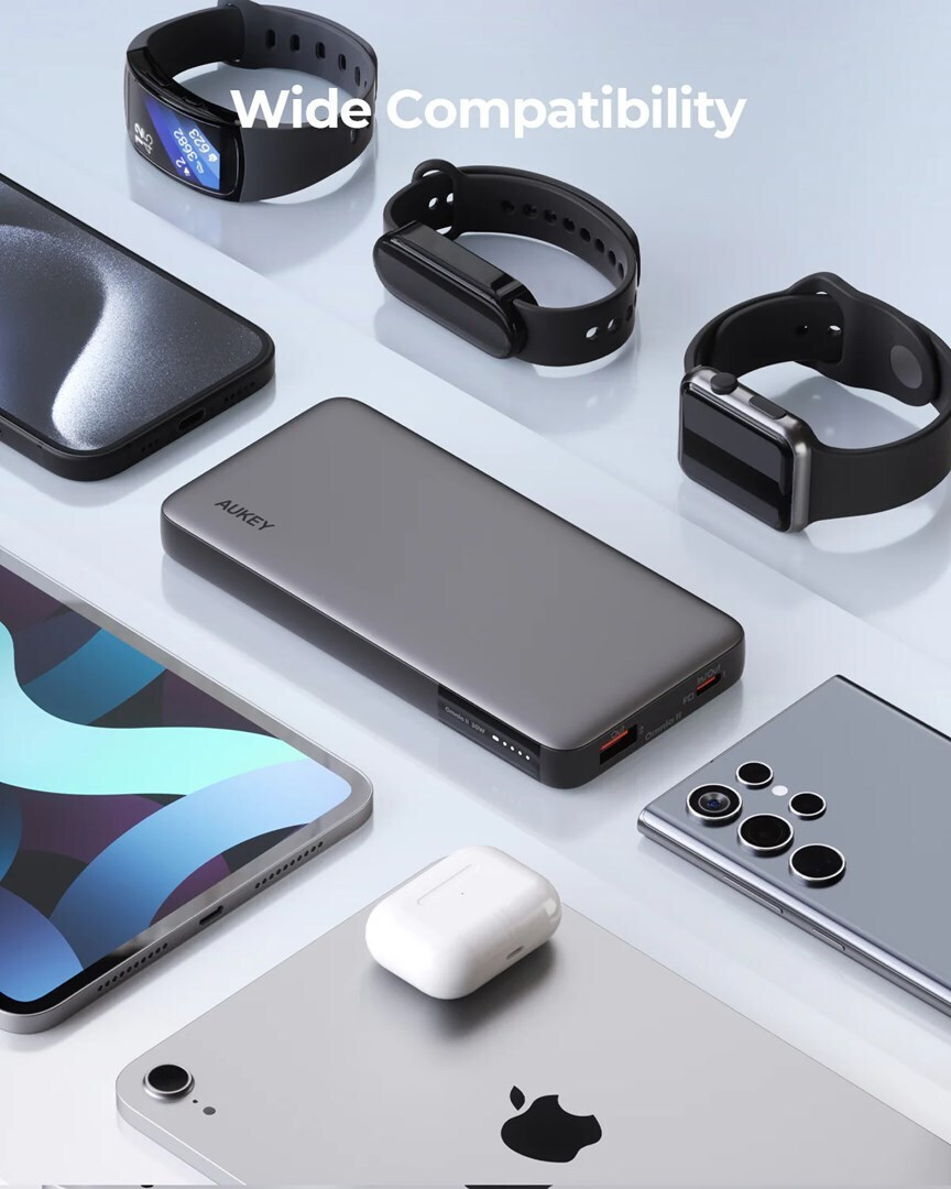 Aukey PB-Y41 10000mAh 30W Γκρι - Image 2