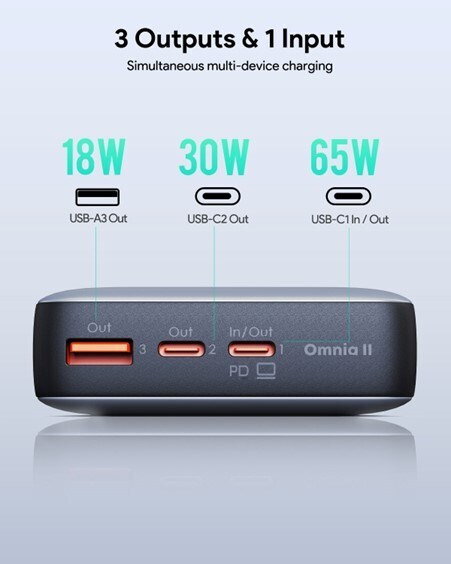 Aukey PB-Y43 20000mAh 65W Μαύρο - Image 5