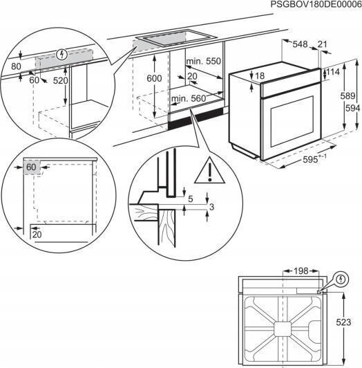 Electrolux Άνω Πάγκου Μαύρος EOE5C71X - Image 5