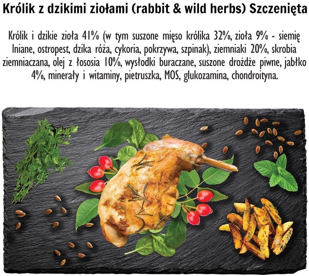 Paka Zwierzaka 3kg Ξηρά Τροφή χωρίς Σιτηρά & Γλουτένη για Κουτάβια Μικρόσωμων & Μεσαίων Φυλών με Κουνέλι και Λαγό - Image 3