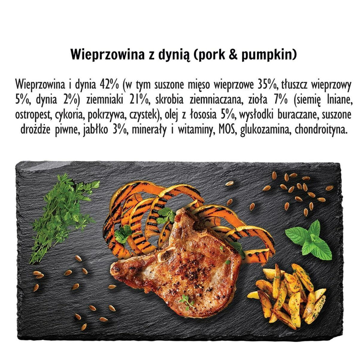 Paka Zwierzaka 9kg Ξηρά Τροφή Σκύλων Μεγαλόσωμων Φυλών χωρίς Σιτηρά & Γλουτένη με Χοιρινό και Κολοκύθα - Image 2
