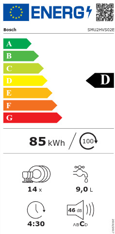 Bosch Εντοιχιζόμενο για 14 Σερβίτσια Π60xY82εκ. SMU2HVS02E - Image 2