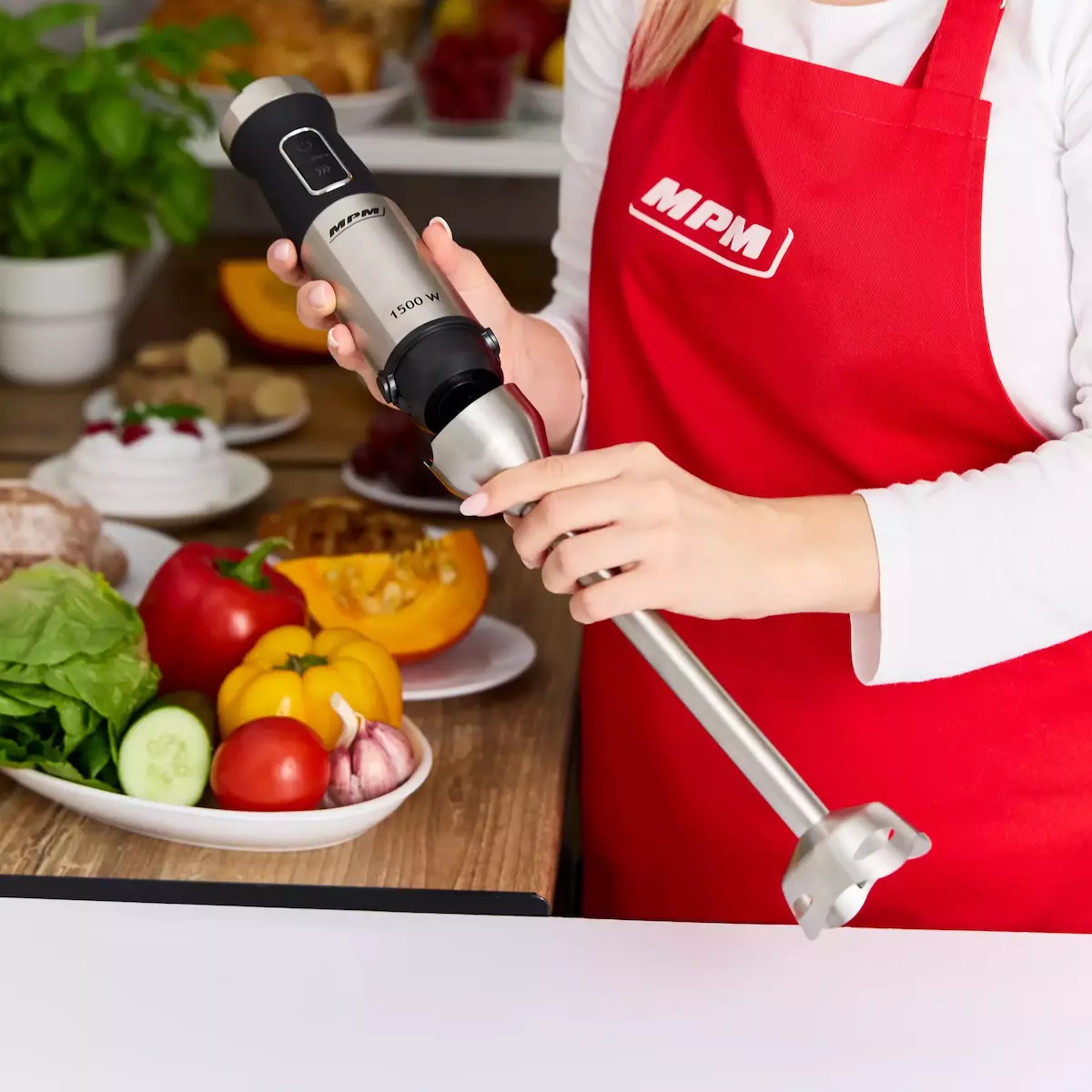 MPM Ραβδομπλέντερ με Πλαστική Ράβδο 1500W Γκρι - Image 3