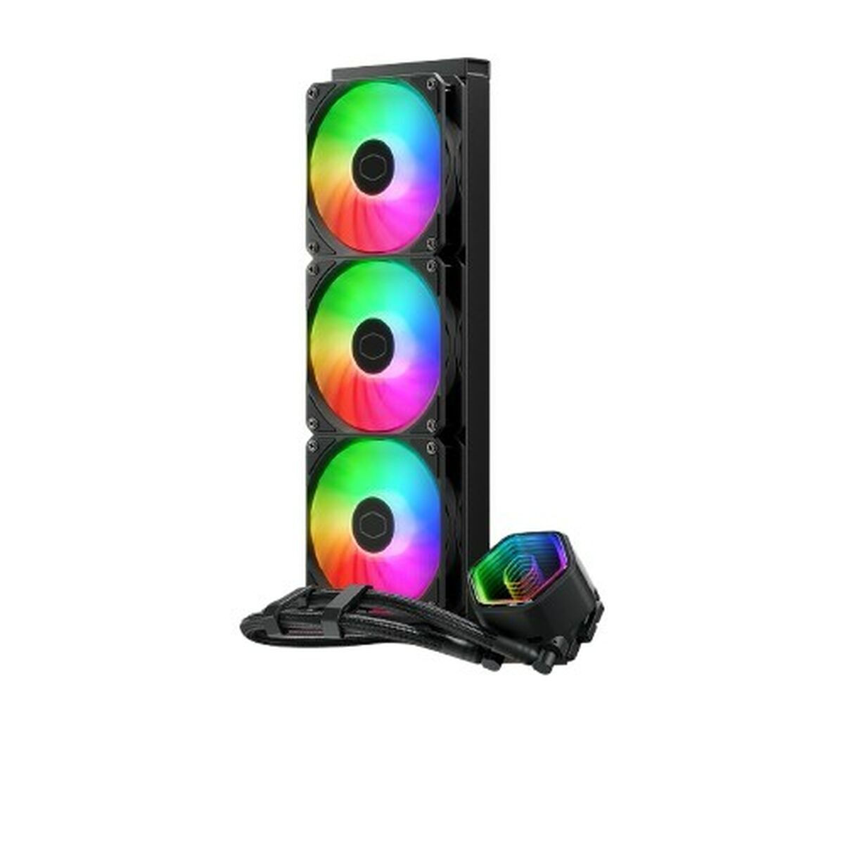 CoolerMaster MasterLiquid 360 Core II Υδρόψυξη Επεξεργαστή Τριπλού Ανεμιστήρα 120mm για Socket 1700/1200/115x με ARGB Φωτισμό Λευκή - Image 2