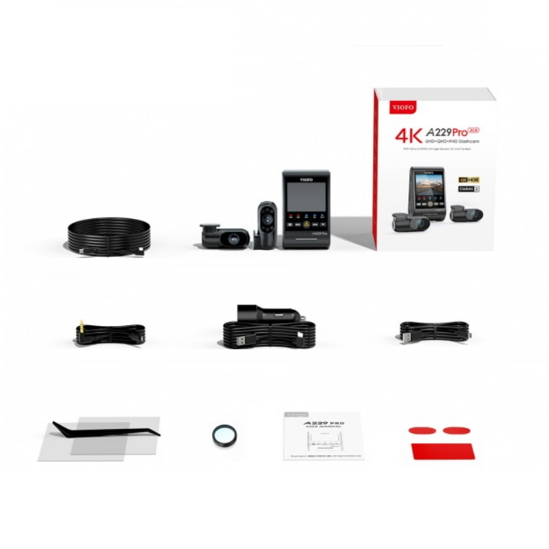 Viofo A229 Pro 3CH Σετ Κάμερα DVR Αυτοκινήτου 4K WiFi, GPS & Κάμερα Οπισθοπορείας - Image 5