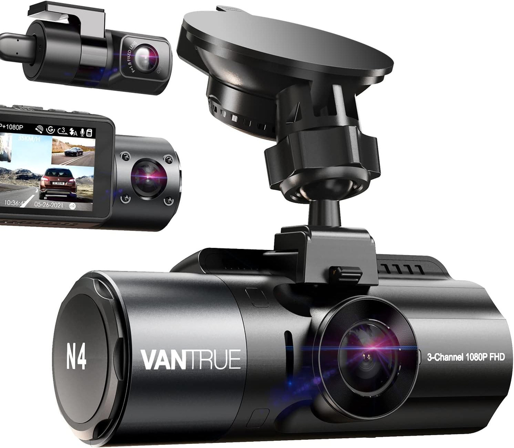Vantrue Dashcam N4 2.5K Σετ Κάμερα DVR Αυτοκινήτου 1440P με Οθόνη 2.45" για Παρμπρίζ με Βεντούζα & Κάμερα Οπισθοπορείας - Image 5
