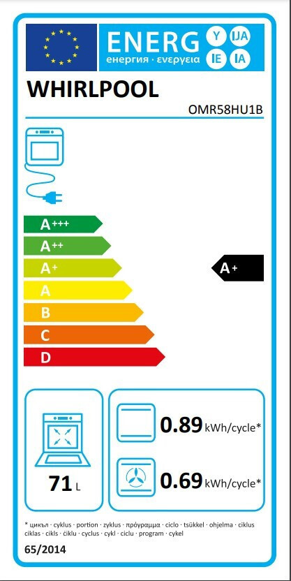 Whirlpool OMR58HU1B Φούρνος άνω Πάγκου 71lt Π59.5εκ. Μαύρος - Image 5