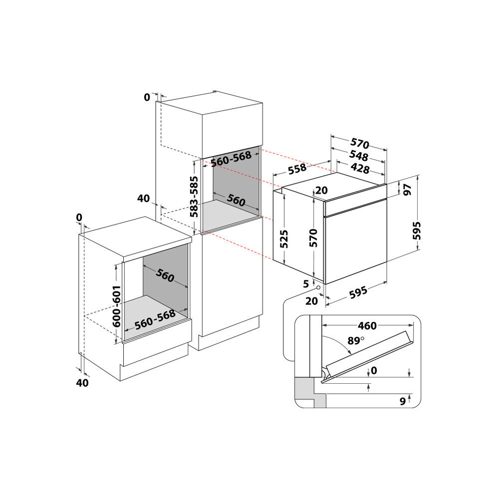 Whirlpool OMR58HU1B Φούρνος άνω Πάγκου 71lt Π59.5εκ. Μαύρος - Image 11