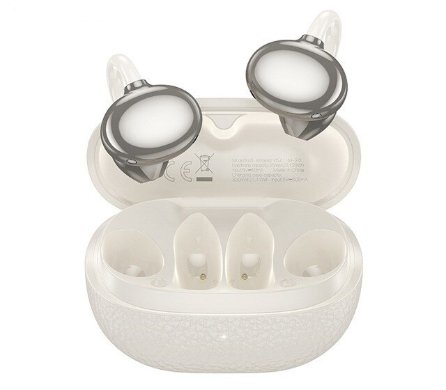 Hoco EA5 Duke III Open Ear Bluetooth Handsfree Ακουστικά με Θήκη Φόρτισης Λευκά - Image 5