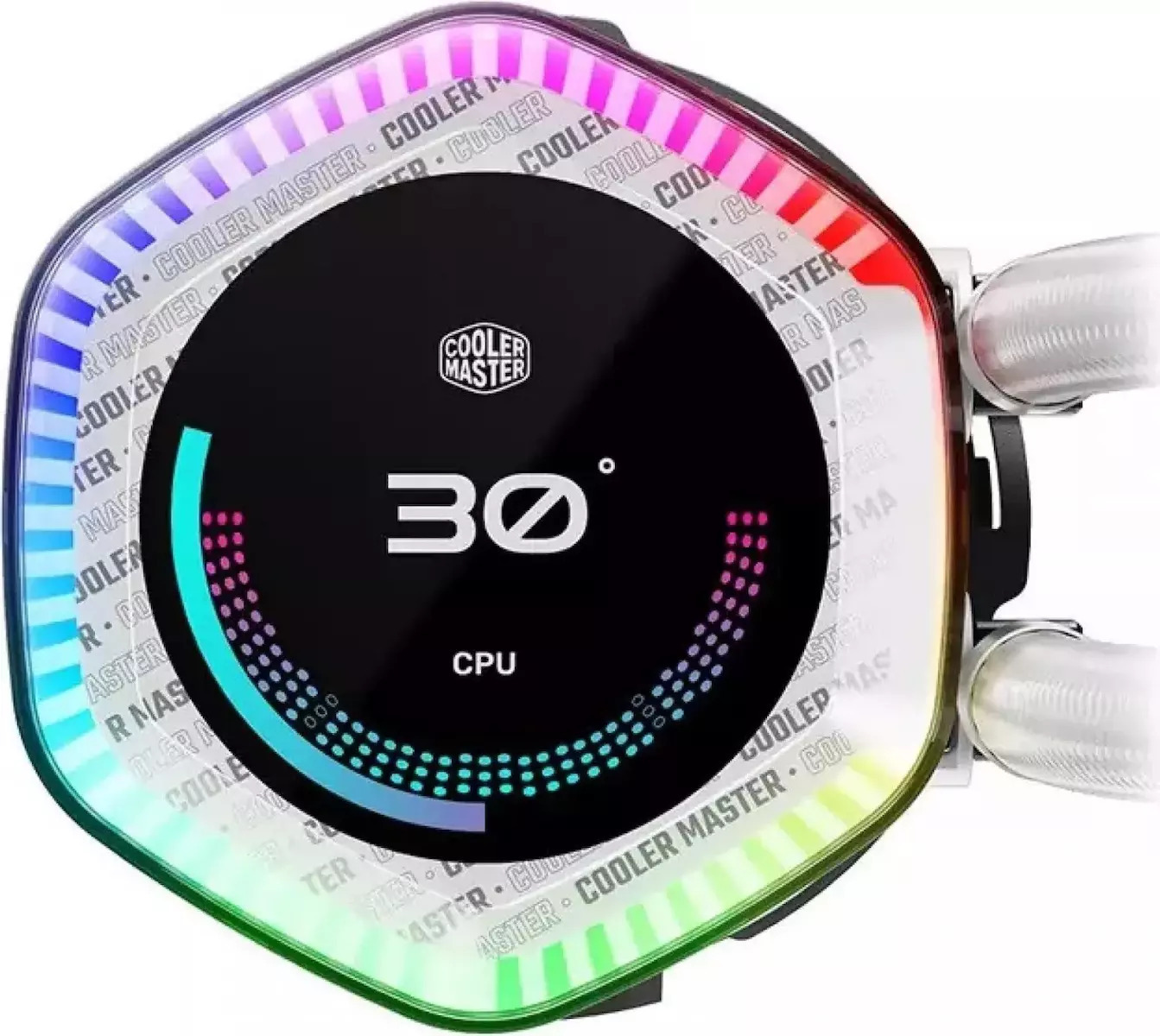 CoolerMaster MasterLiquid 360 ION Υδρόψυξη Επεξεργαστή Τριπλού Ανεμιστήρα 120mm για Socket AM4/AM5/1700/115x με ARGB Φωτισμό Λευκή - Image 3