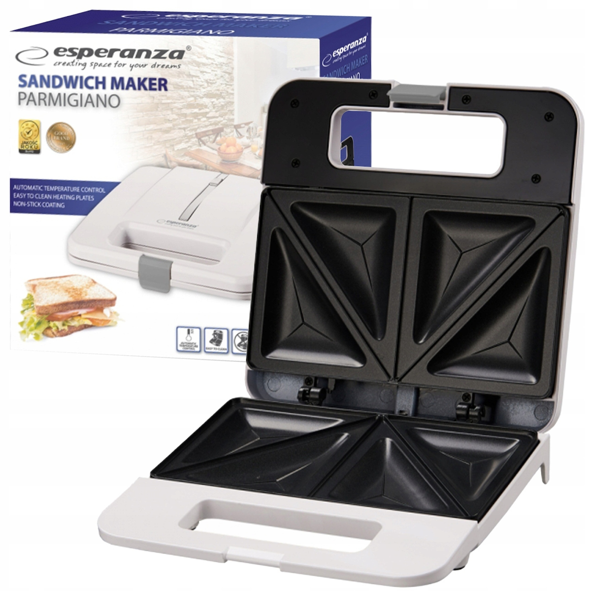 Esperanza EKT010W 1000W για 2 Τοστ Λευκή - Image 4