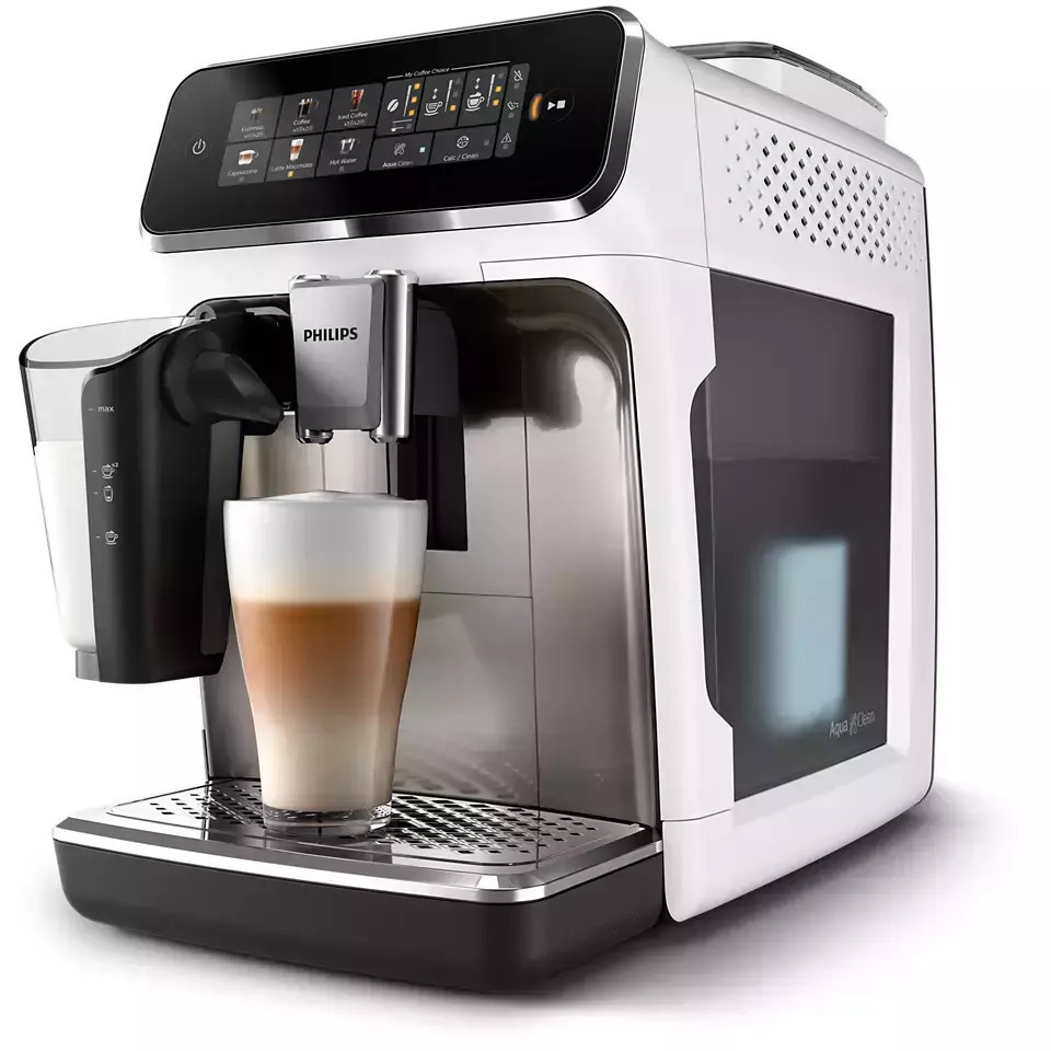 Philips Series 3300 Αυτόματη Μηχανή Espresso 1500W Πίεσης 15bar με Μύλο Άλεσης Λευκή - Image 3