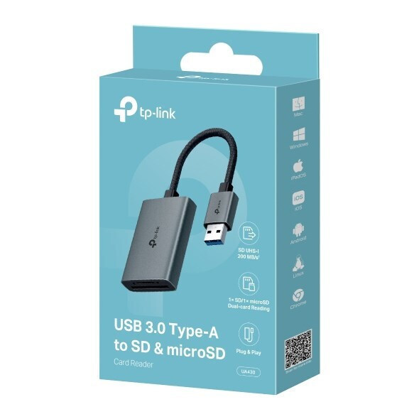 TP-LINK Card Reader USB 3.2 Type-C για SD Γκρι - Image 2