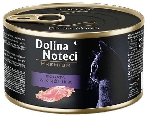 Dolina Noteci Premium Υγρή Τροφή για Γάτες σε Κονσέρβα με Κουνέλι 185gr