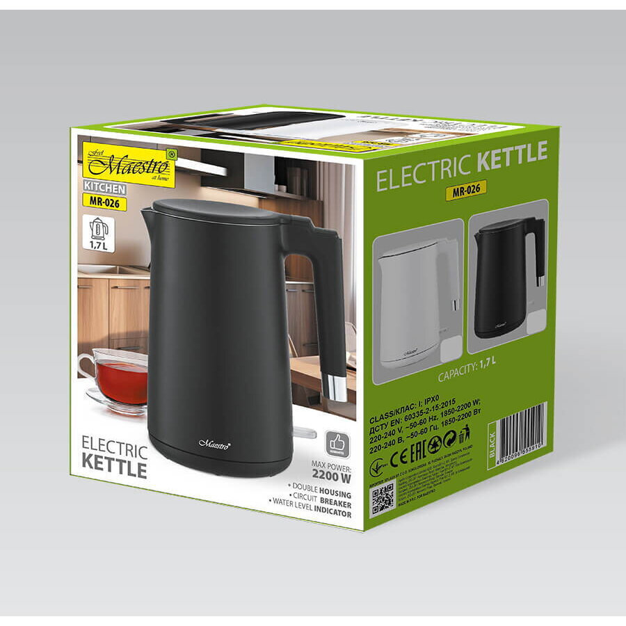 Maestro MR-026 1.7lt με Ισχύ 1500W Μαύρος - Image 4