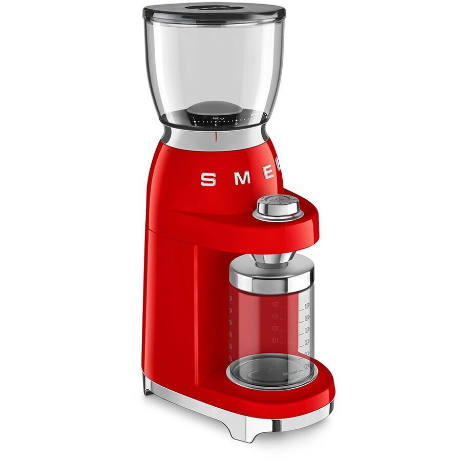 Smeg CGF11RDEU Ηλεκτρικός Μύλος Καφέ 150W με Χωρητικότητα 350gr και 30 Επίπεδα Άλεσης Κόκκινος - Image 4