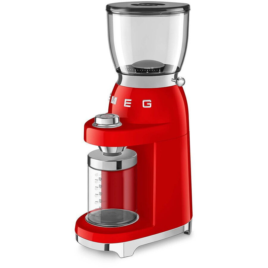 Smeg CGF11RDEU Ηλεκτρικός Μύλος Καφέ 150W με Χωρητικότητα 350gr και 30 Επίπεδα Άλεσης Κόκκινος - Image 5