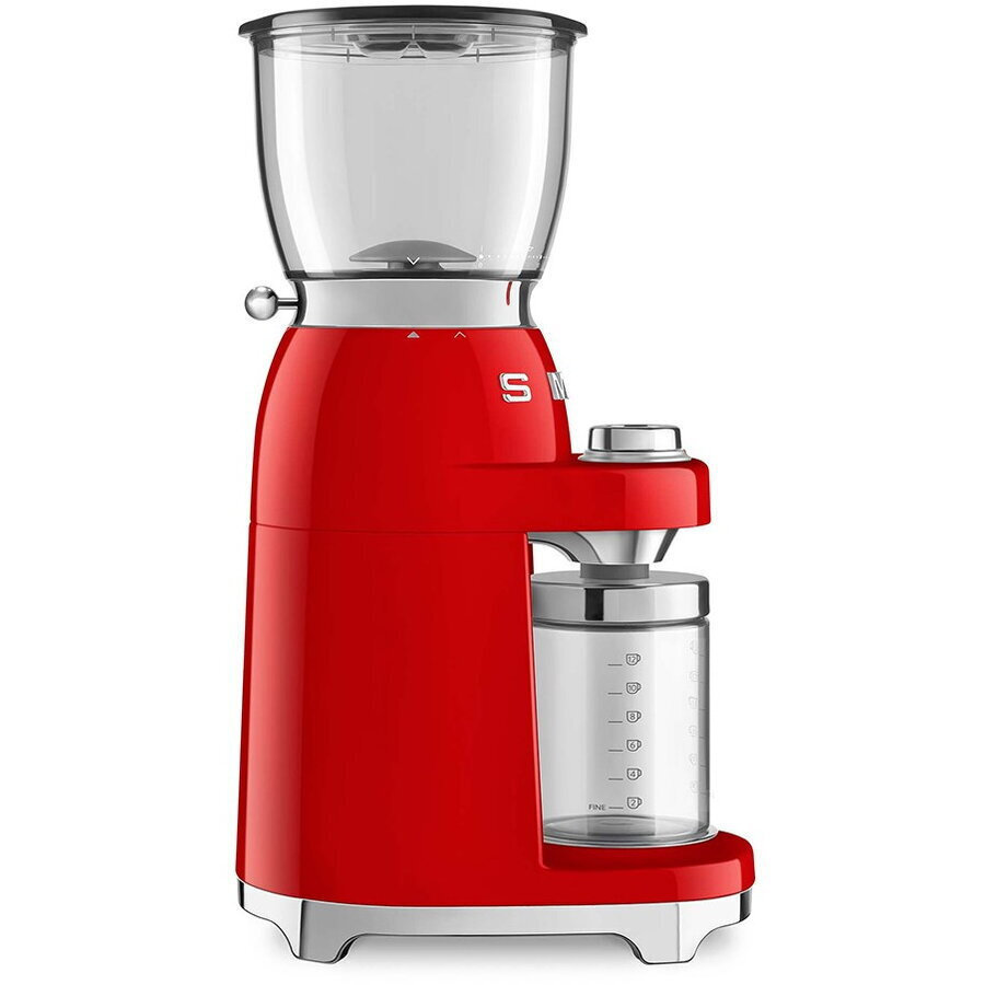 Smeg CGF11RDEU Ηλεκτρικός Μύλος Καφέ 150W με Χωρητικότητα 350gr και 30 Επίπεδα Άλεσης Κόκκινος - Image 6