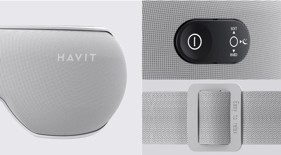 Havit Intelligent Eye Massager Συσκευή Μασάζ για το Σώμα με Λειτουργία Θέρμανσης Γκρι - Image 5