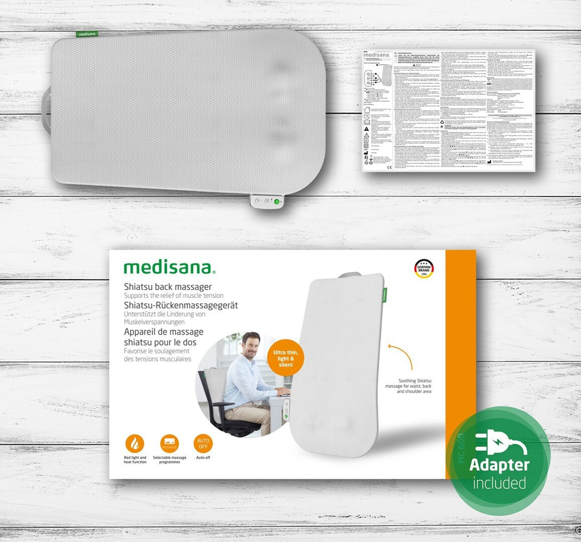 Medisana Mc 600 Συσκευή Μασάζ Shiatsu για το Σώμα Γκρι - Image 4