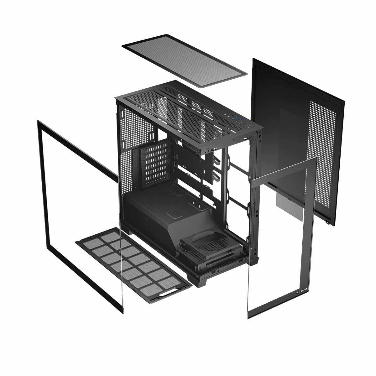 Modecom Volcano Stellar NF Gaming Midi Tower με Πλαϊνό Παράθυρο - Image 4