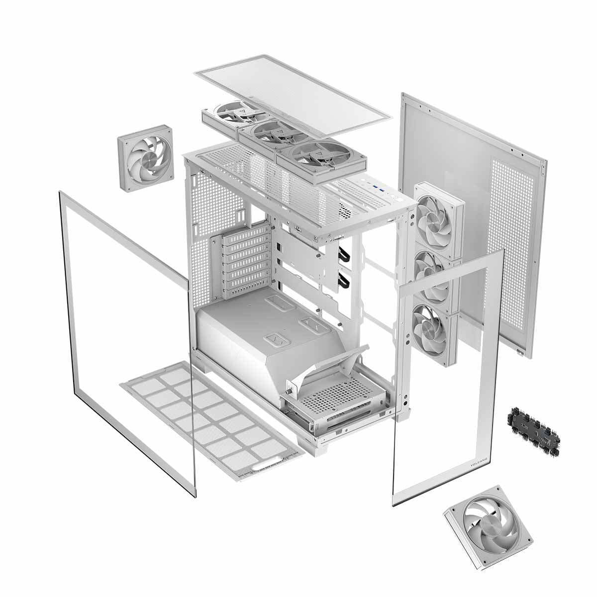 Modecom Volcano Stellar ARGB 8F Gaming Midi Tower με Πλαϊνό Παράθυρο - Image 4