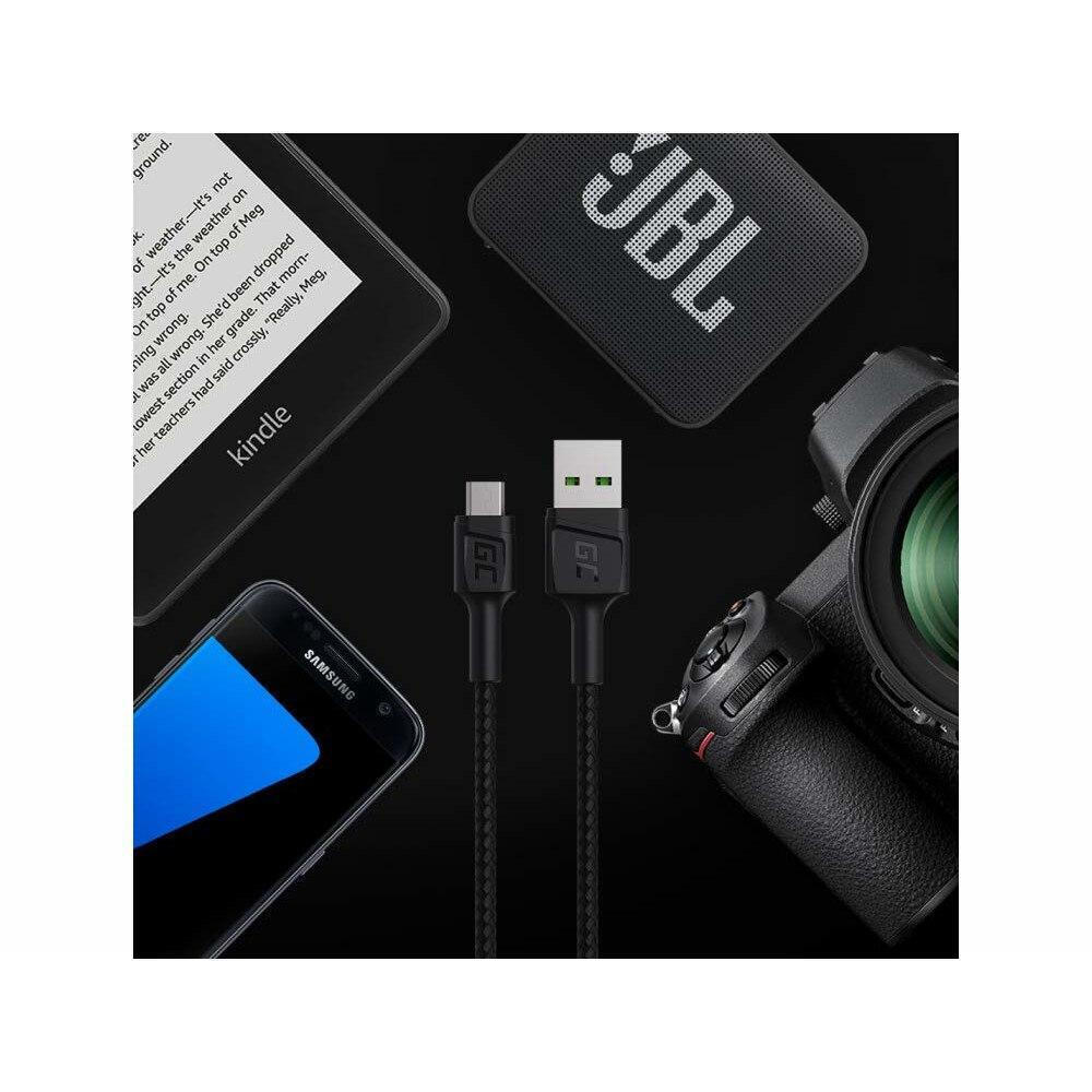 Green Cell Braided USB 2.0 to micro USB Cable Μαύρο 1.2m (KABGC20) - Image 6