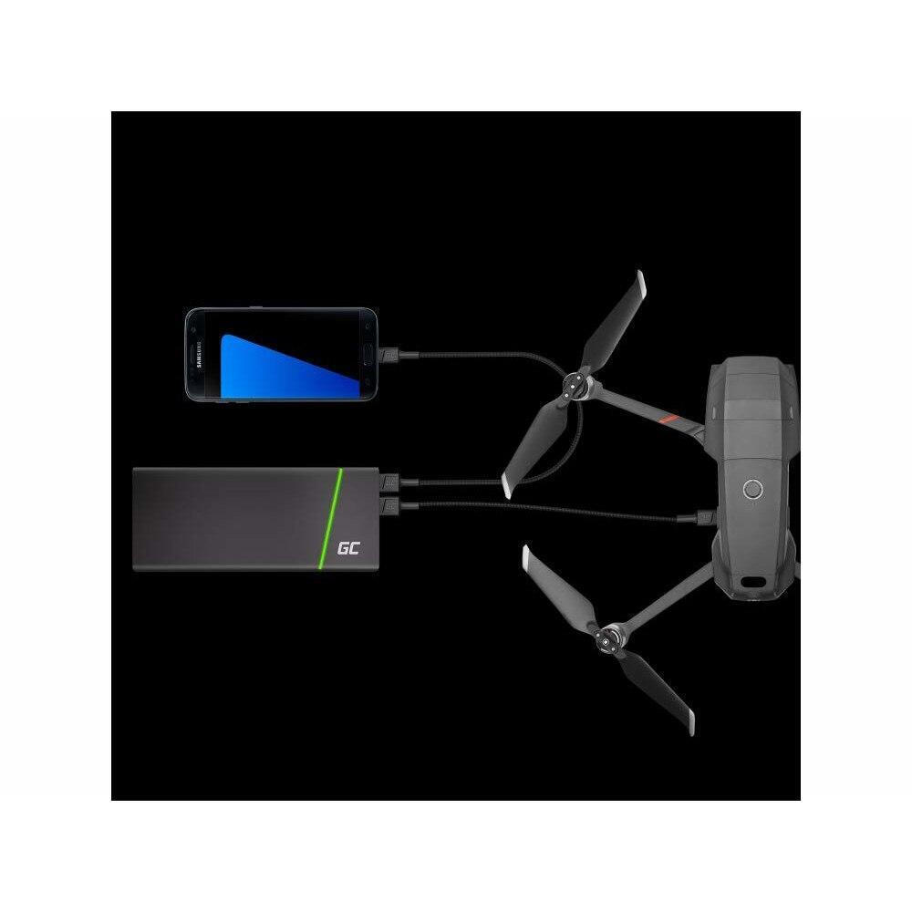 Green Cell Braided USB 2.0 to micro USB Cable Μαύρο 1.2m (KABGC20) - Image 3