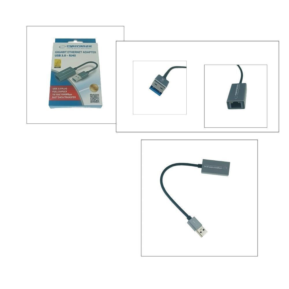 Esperanza ENA101 USB Αντάπτορας Δικτύου για Ενσύρματη σύνδεση Gigabit Ethernet - Image 6