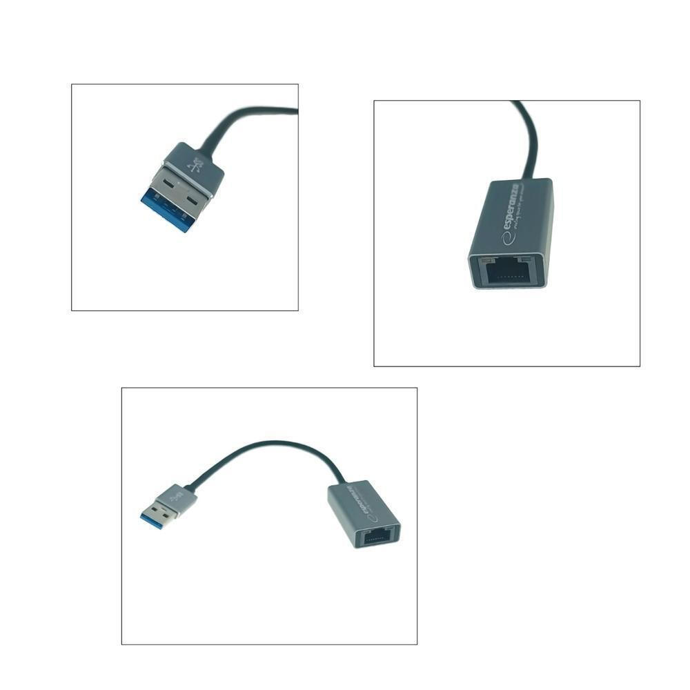 Esperanza ENA101 USB Αντάπτορας Δικτύου για Ενσύρματη σύνδεση Gigabit Ethernet - Image 4