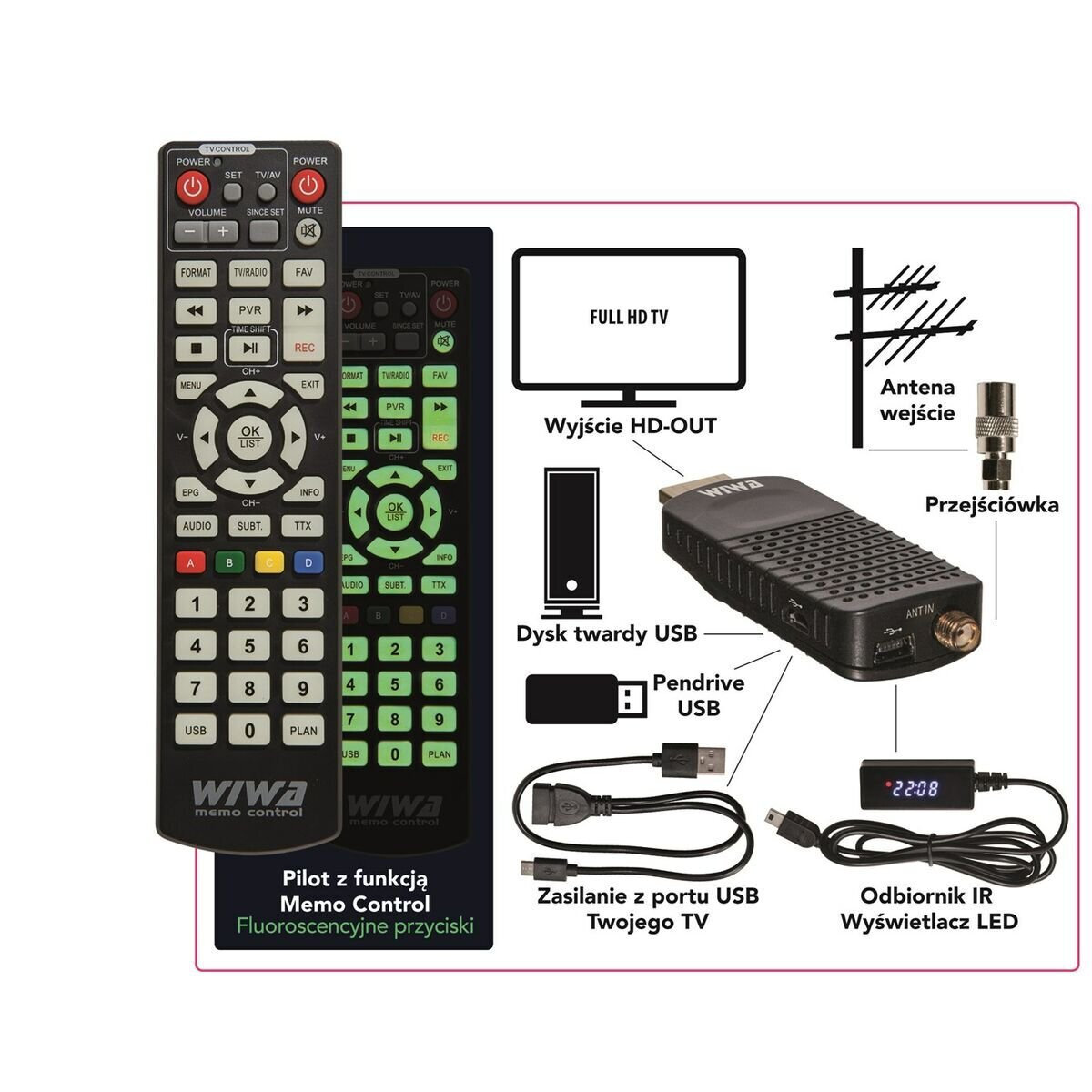WIWA H.265 DVB-T/T2 Ψηφιακός Δέκτης Mpeg-4 HD (720p) με Λειτουργία PVR (Εγγραφή σε USB) Σύνδεση HDMI - Image 8