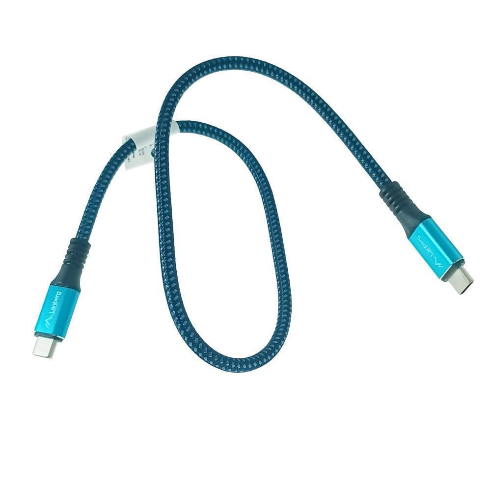 Lanberg USB 2.0 USB-C male - USB-C 100W 0.5m (CA-CMCM-45CU-0005-BK) - Image 3