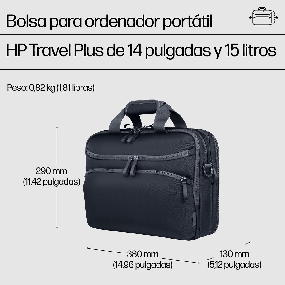 HP Travel Τσάντα 14" Γκρι - Image 2