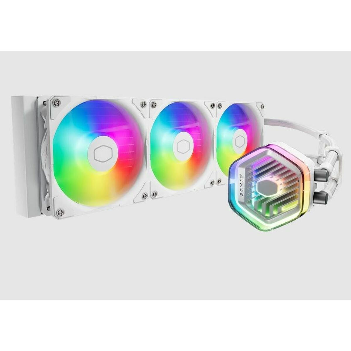 CoolerMaster MasterLiquid 360 ION Υδρόψυξη Επεξεργαστή Τριπλού Ανεμιστήρα 120mm για Socket AM4/AM5/1700/115x με ARGB Φωτισμό Λευκή - Image 4