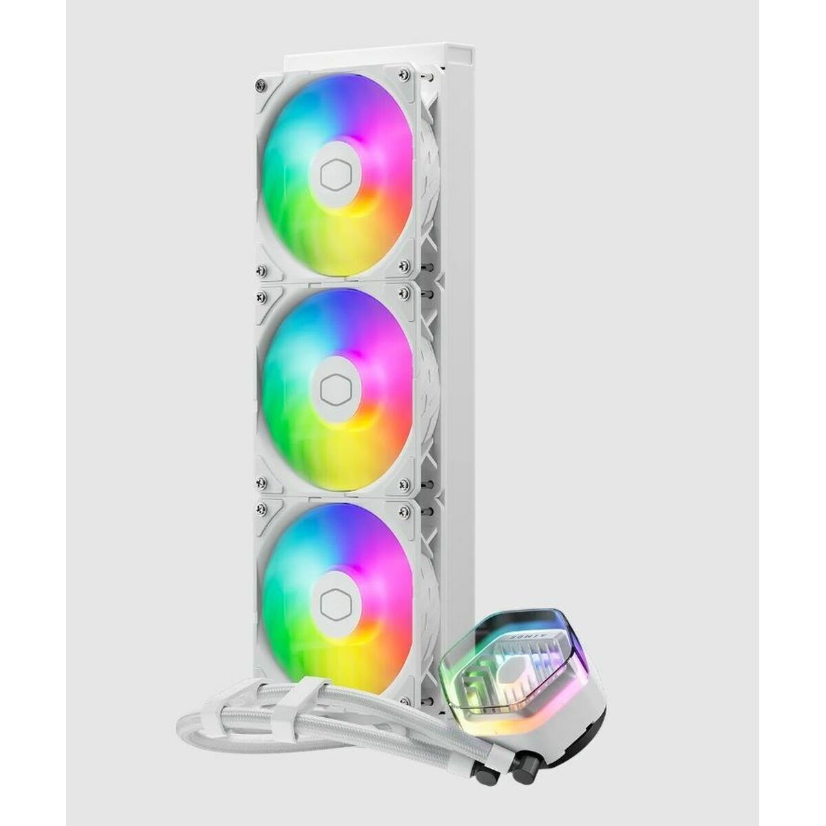 CoolerMaster MasterLiquid 360 ION Υδρόψυξη Επεξεργαστή Τριπλού Ανεμιστήρα 120mm για Socket AM4/AM5/1700/115x με ARGB Φωτισμό Λευκή - Image 5
