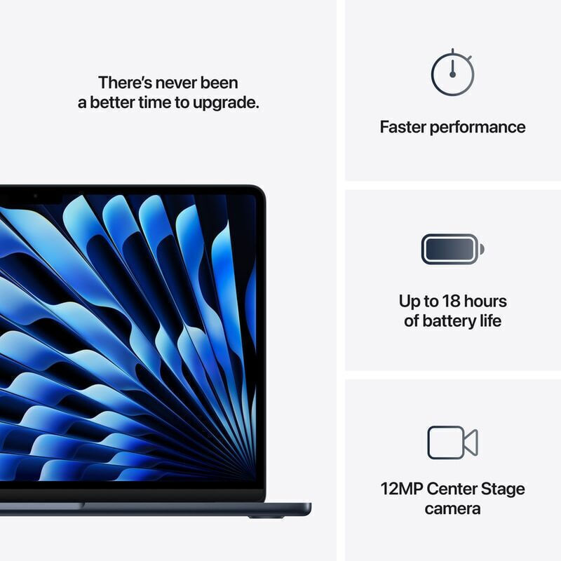 Apple MacBook Air 13.6" IPS Retina Display (M4-10‑core/16GB/512GB SSD/10-Core GPU) Midnight (International English Keyboard) - Image 2