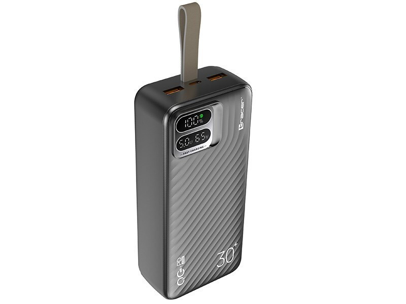 Tracer Blaze Power Bank 30000mAh 65W με 2 Θύρες USB-A και Θύρα USB-C Μαύρο - Image 2