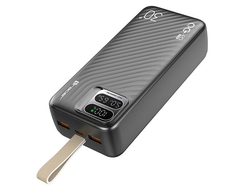 Tracer Blaze Power Bank 30000mAh 65W με 2 Θύρες USB-A και Θύρα USB-C Μαύρο