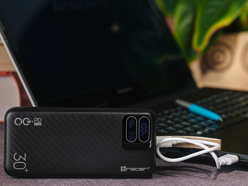 Tracer Blaze Power Bank 30000mAh 65W με 2 Θύρες USB-A και Θύρα USB-C Μαύρο - Image 6