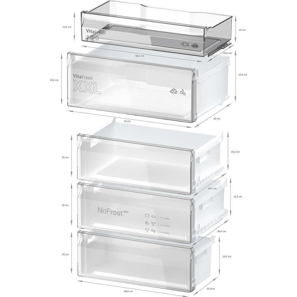 Bosch Ψυγειοκαταψύκτης 440lt Total NoFrost Inox KGN492IDF - Image 4
